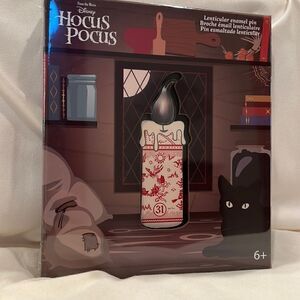Loungefly X Hocus Pocus Black Flame Candle Lenticular Pin LE only 2000!!